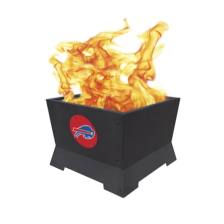 Blue Sky Outdoor Living Buffalo Bills 22'' NFL Square Peak Patio Smokeless Fire Pit Medallion Series SFP22SQ-BILLS